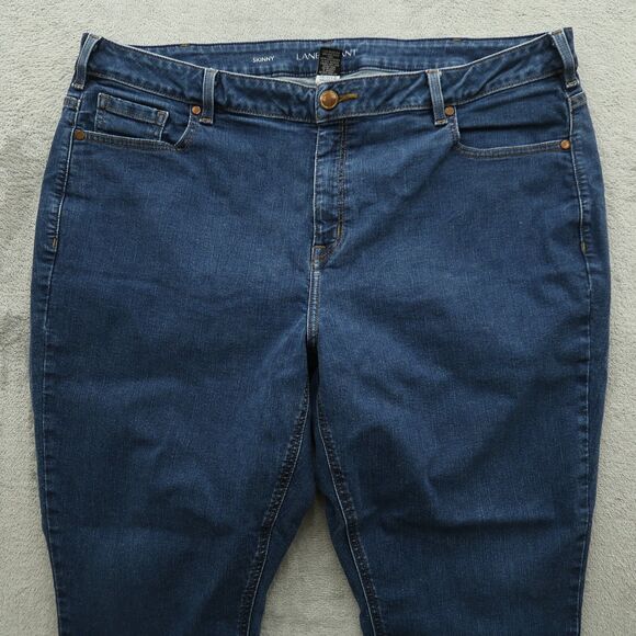Lane Bryant Jeans Women's Size 22S Blue High-Rise Skinny Denim Pants 28" Inseam - Picture 13 of 16